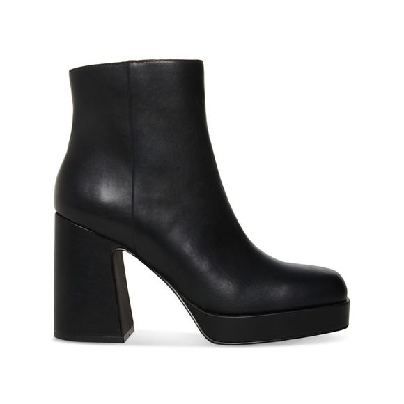 MADDEN GIRL Womens Black 1/2" Platform Activatte Toe Block Heel Booties 11 M - Picture 2 of 4